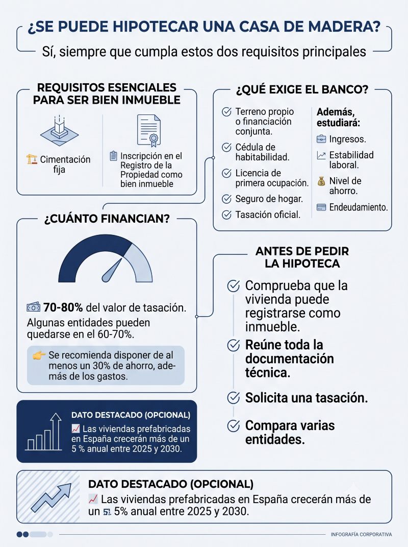 Proceso para pedir una hipoteca para una casa madera prefabricada