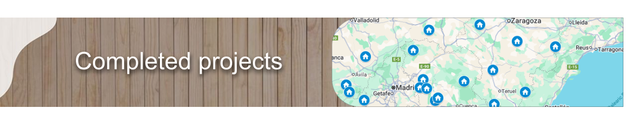 Completed projects map